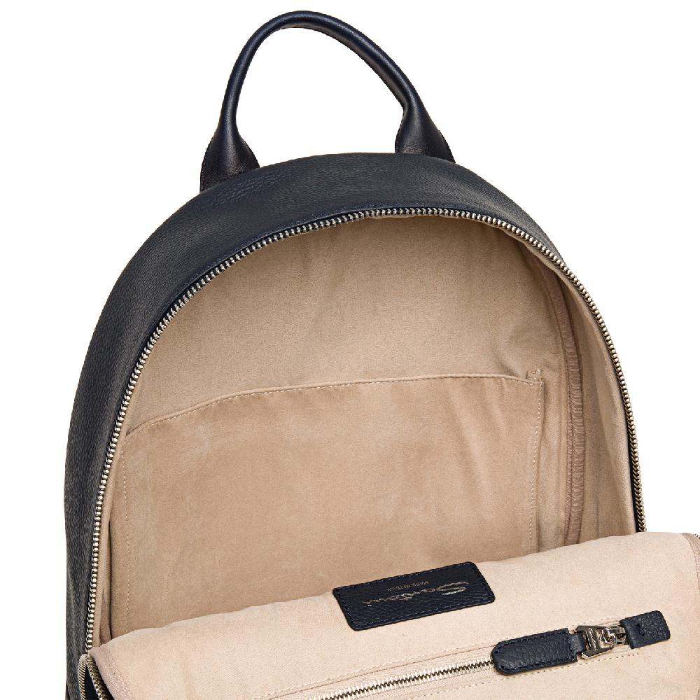 Santoni Zaino In Pelle Bottalata Blu