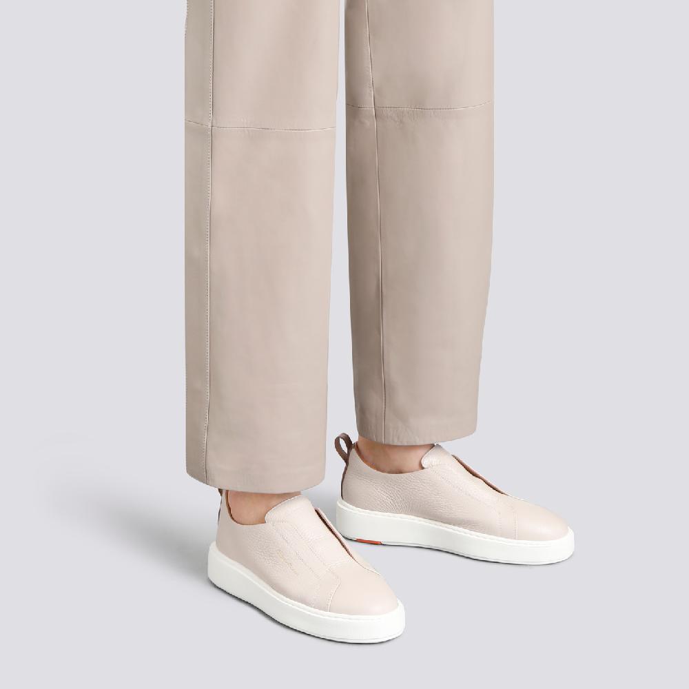 Santoni Sneaker Slip-on Da Donna In Pelle Bottalata Nude