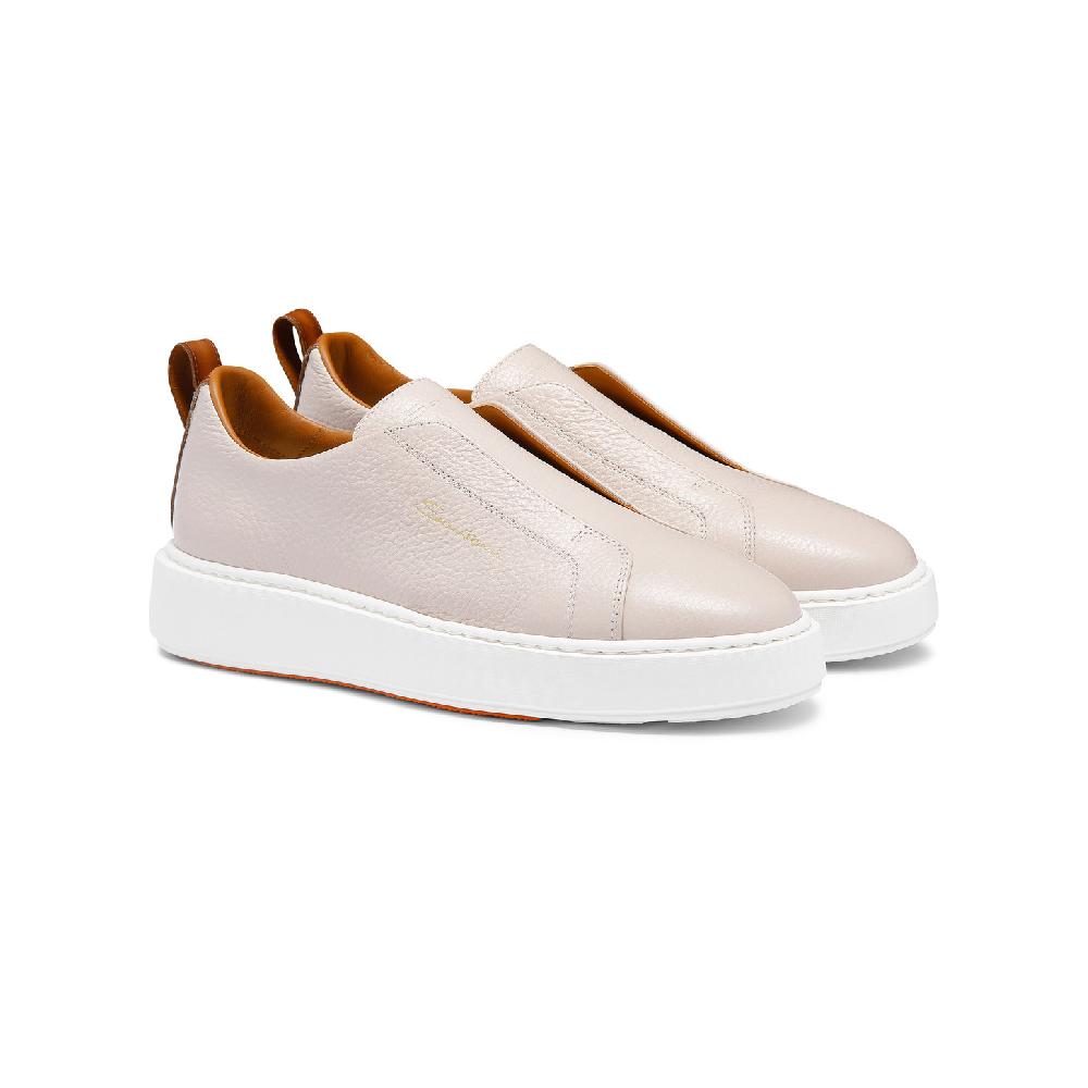 Santoni Sneaker Slip-on Da Donna In Pelle Bottalata Nude