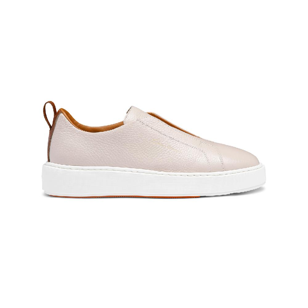 Santoni Sneaker slip-on da donna in pelle bottalata nude