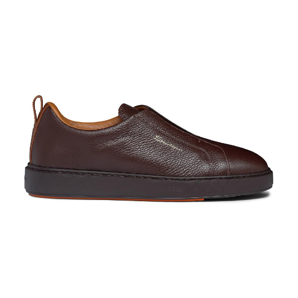 Santoni Sneaker slip-on da uomo in pelle bottalata bordeaux