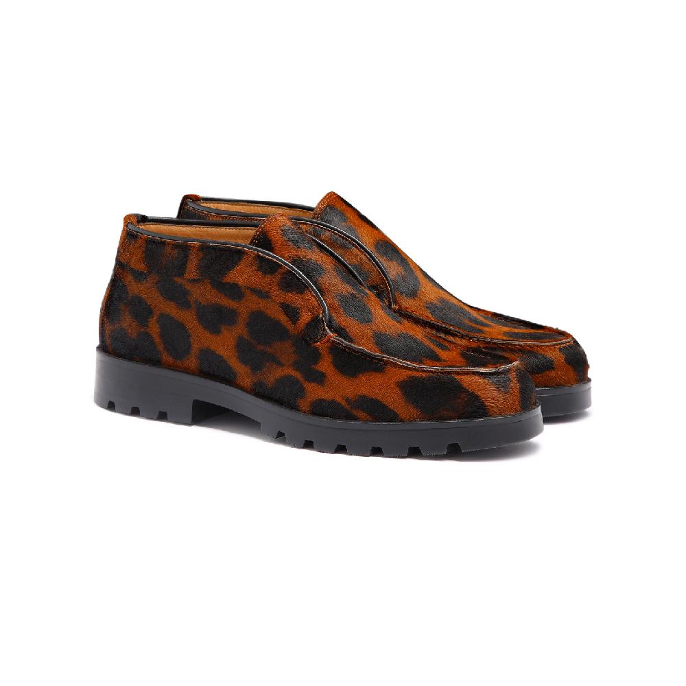 Santoni Stivaletto Desert Da Donna In Cavallino Animalier