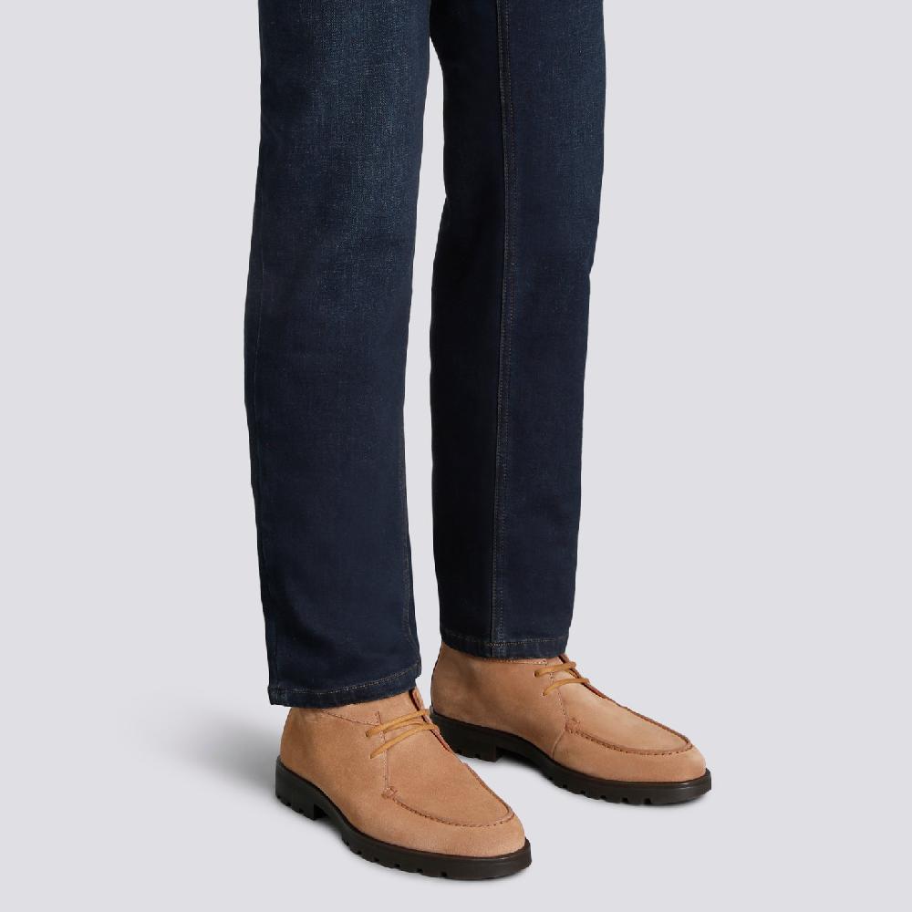 Santoni Stivaletto Desert Da Uomo In Suede Marrone Chiaro