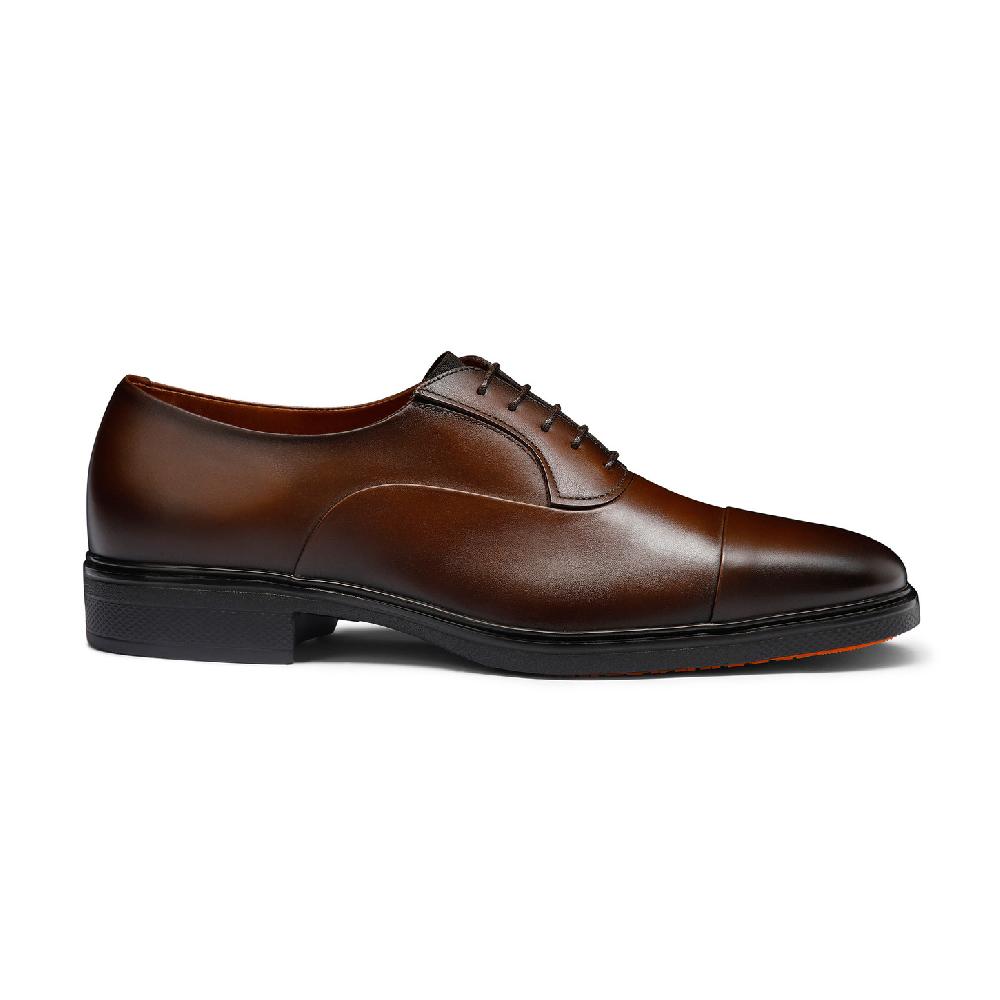 Santoni Stringata Easy da uomo in pelle testa di moro
