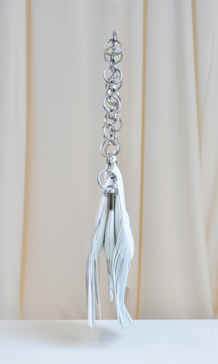 Sara Battaglia Banana Shoulder Bag Fringed