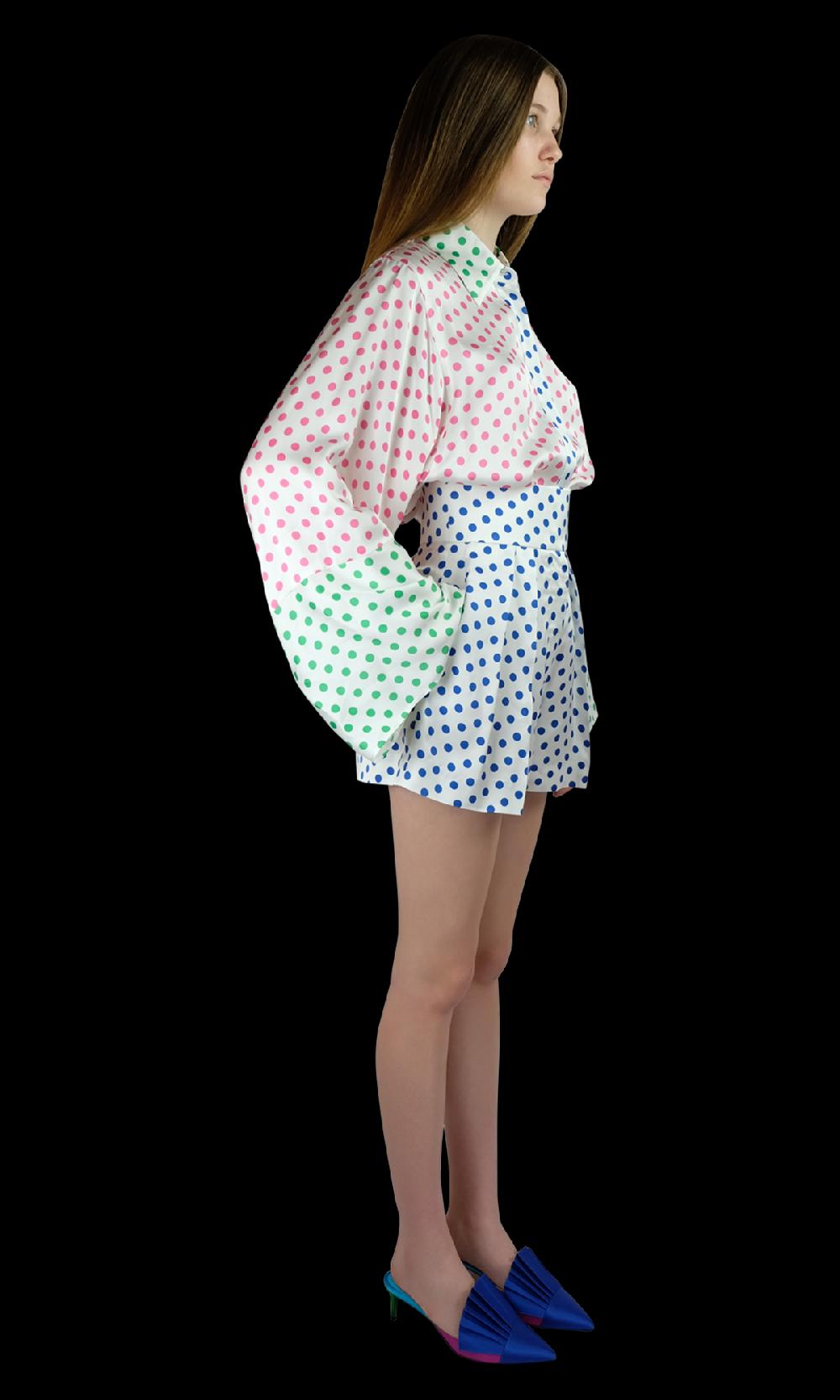 Sara Battaglia Blue Pois Shorts