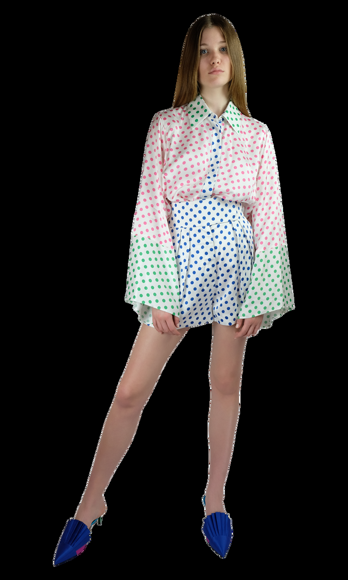 Sara Battaglia Blue Pois Shorts