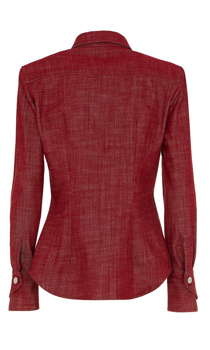 Sara Battaglia Denim Shirt