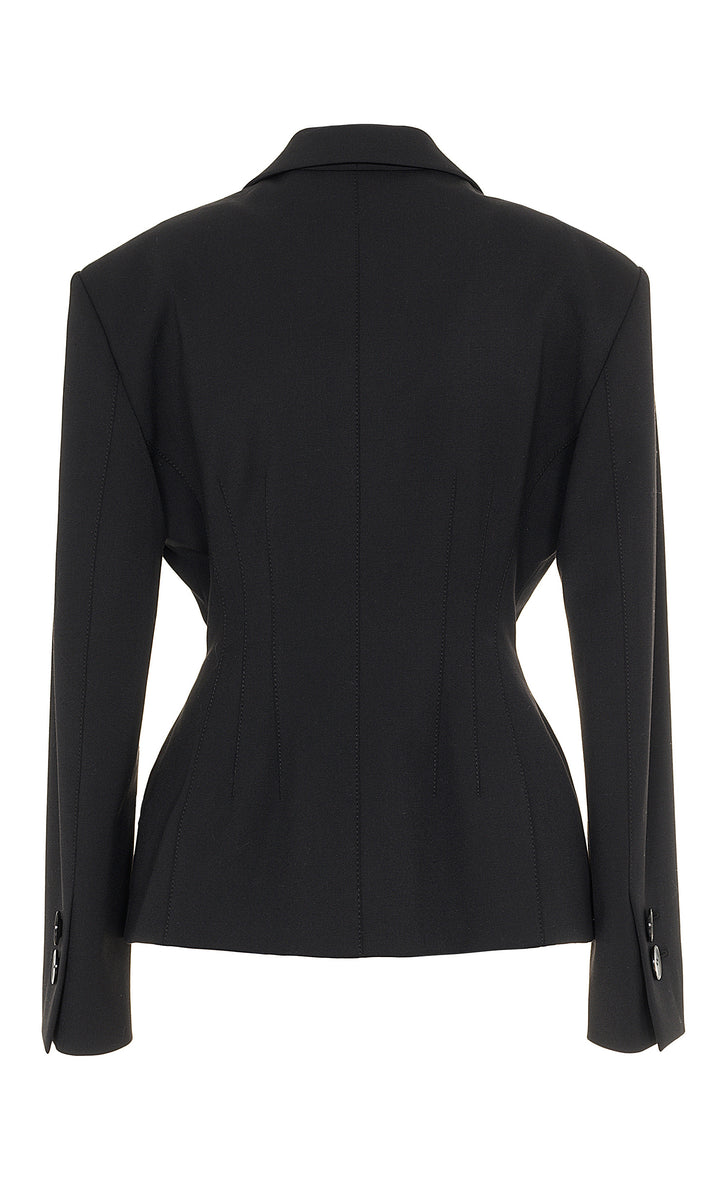 Sara Battaglia Double-breasted Shaped Jacked