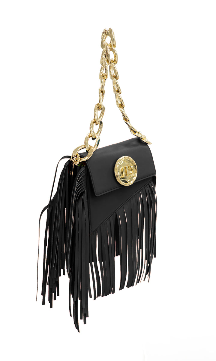 Sara Battaglia Euphoria Fringed Bag XS