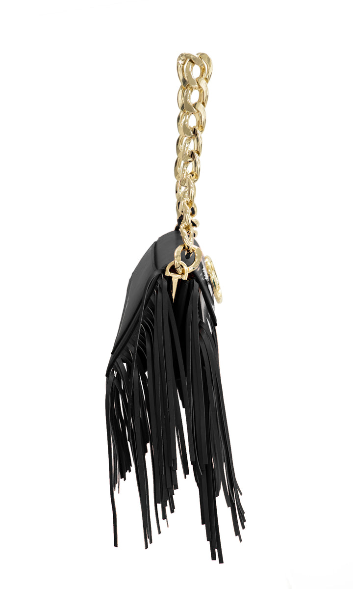 Sara Battaglia Euphoria Fringed Bag XS