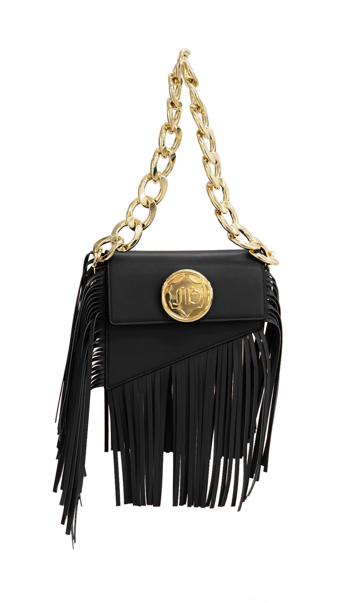 Sara Battaglia Euphoria Fringed Bag XS