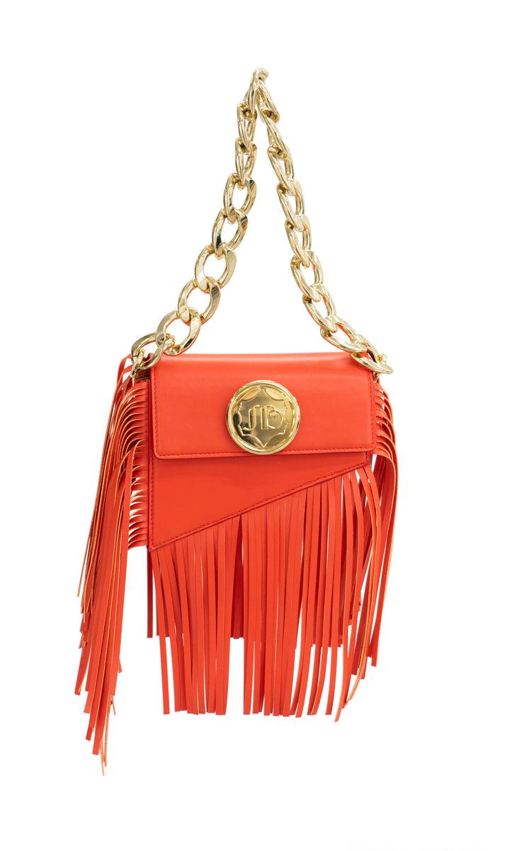 Sara Battaglia Euphoria Fringed Bag XS