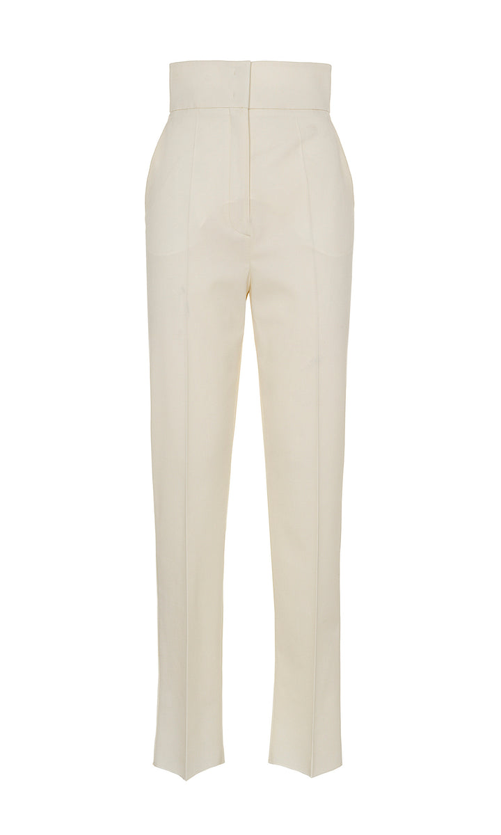 Sara Battaglia High Waist Cigarette Pants