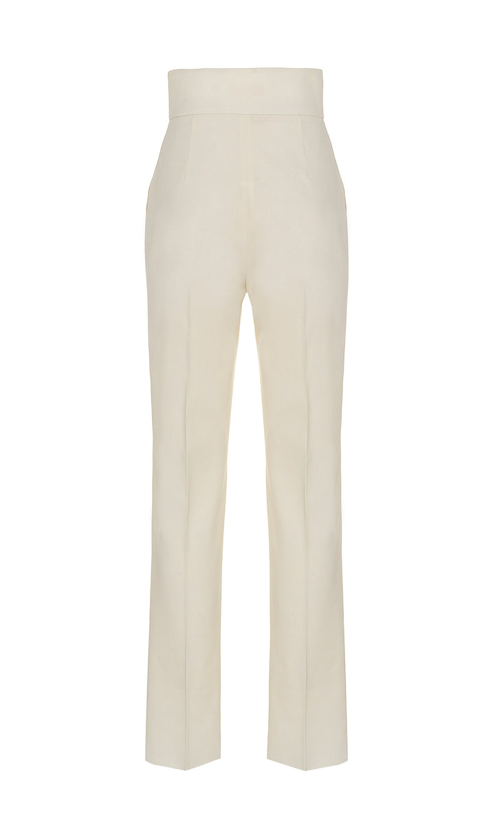 Sara Battaglia High Waist Cigarette Pants