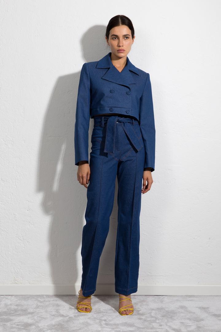 Sara Battaglia High Waisted Pants