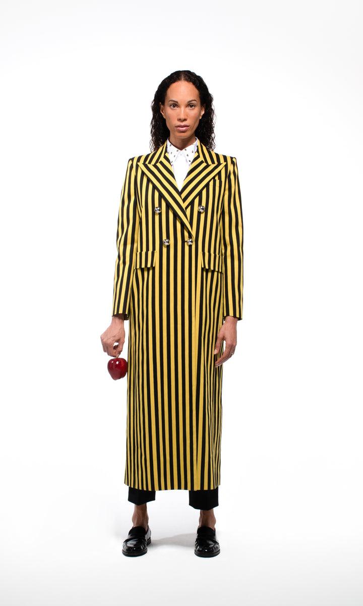 Sara Battaglia Jacquard double-breasted coat