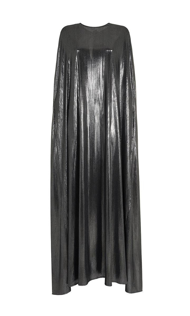 Sara Battaglia Lurex Cape Dress