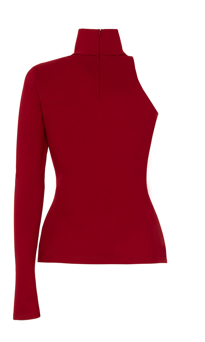 Sara Battaglia One Shoulder Jersey Top