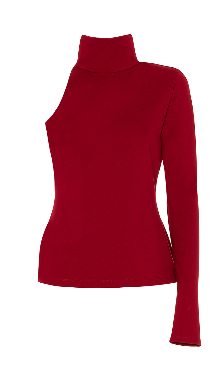 Sara Battaglia One shoulder jersey top