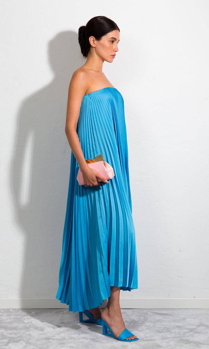 Sara Battaglia Plissé Dress