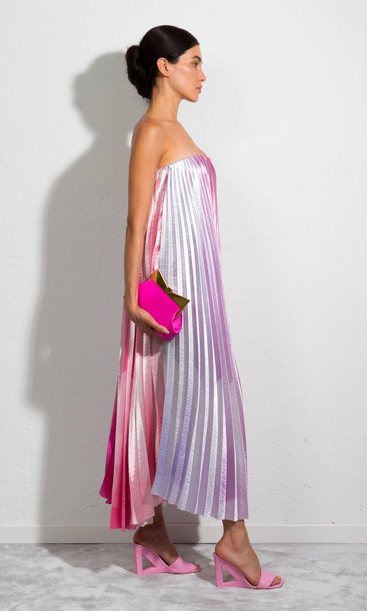 Sara Battaglia Plissé Dress