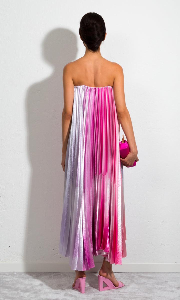 Sara Battaglia Plissé Dress