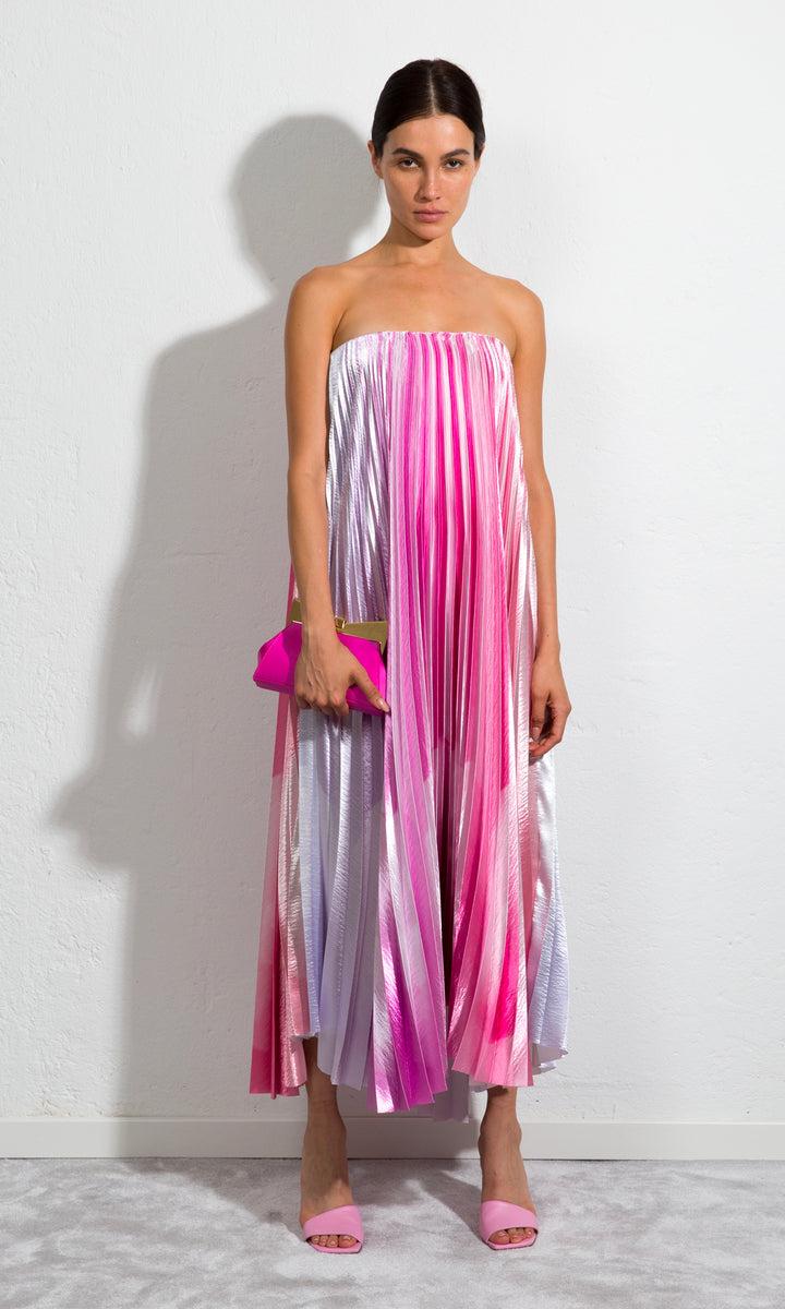 Sara Battaglia Plissé Dress