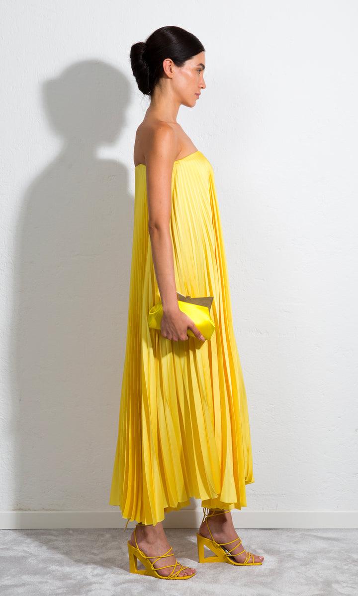 Sara Battaglia Plissé Dress