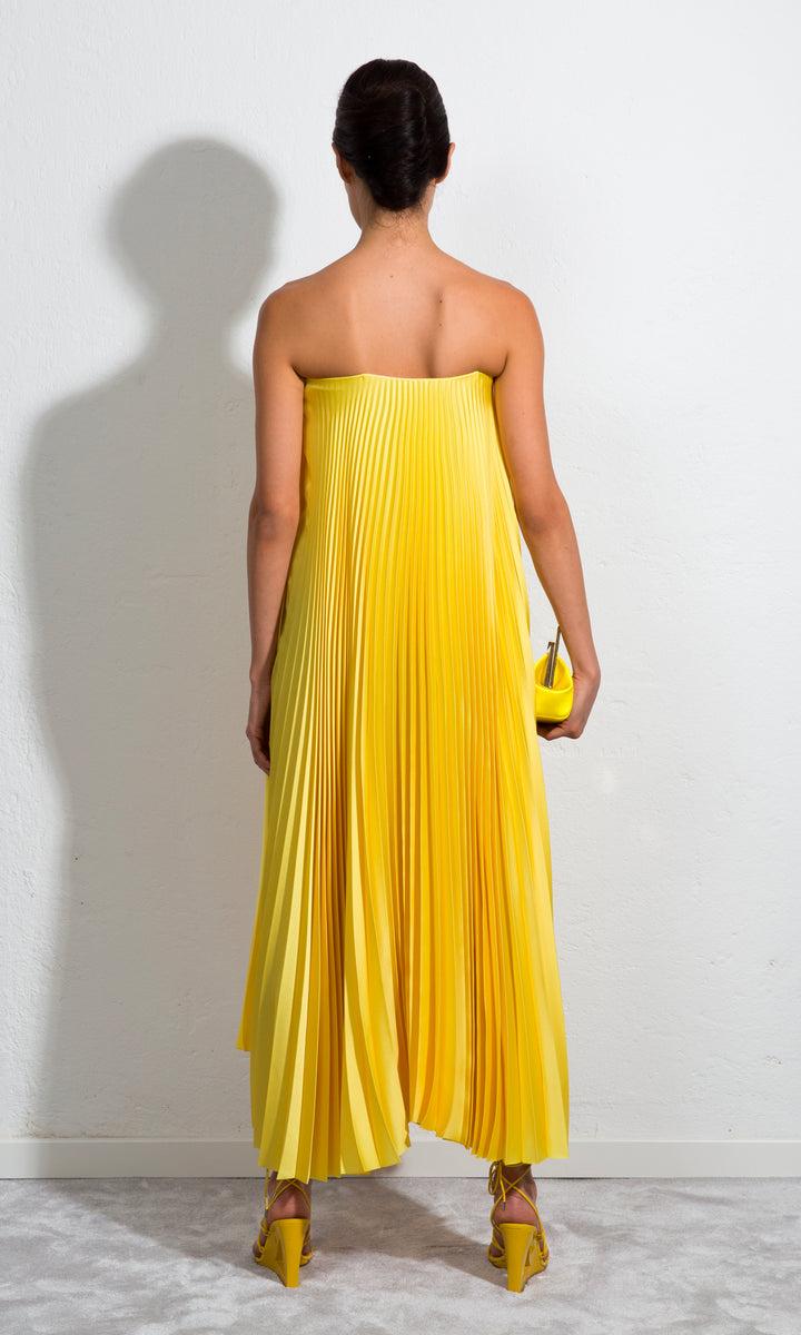 Sara Battaglia Plissé Dress
