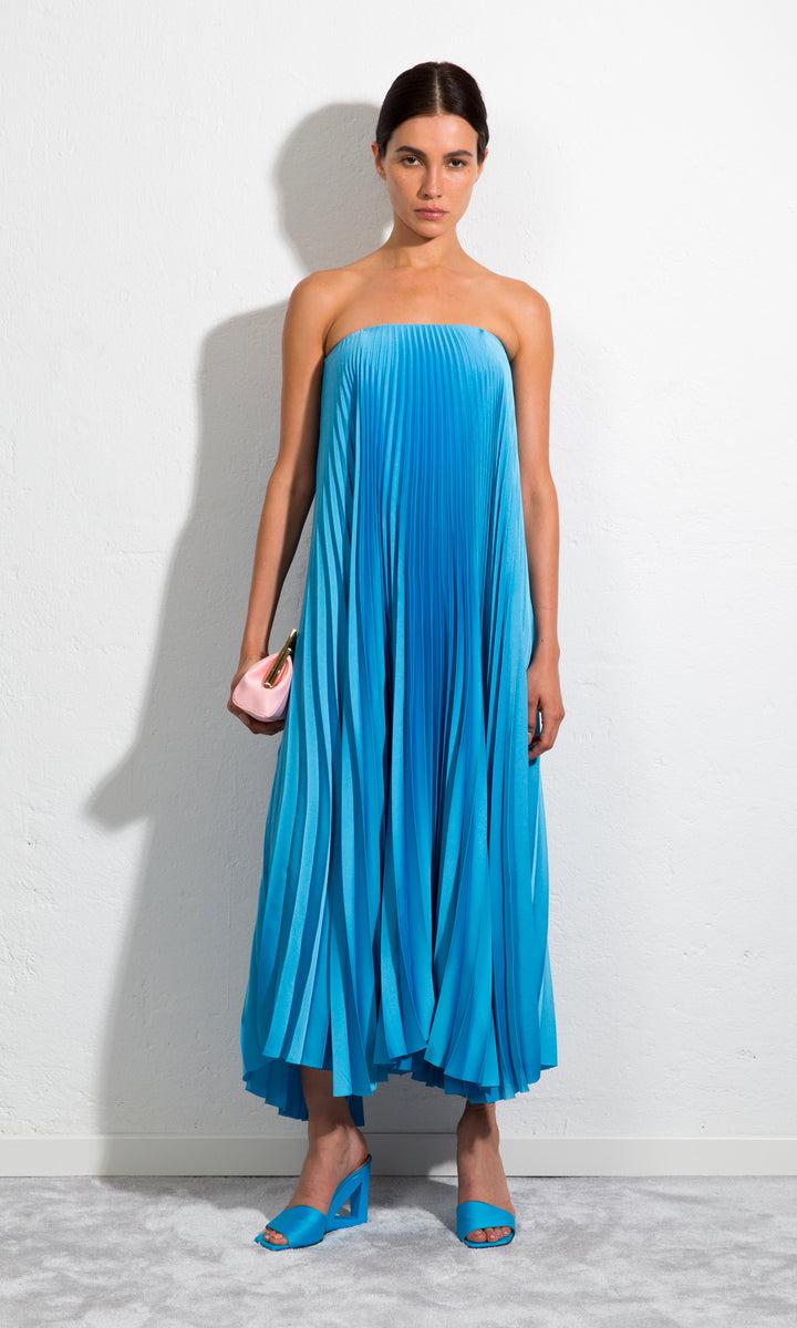 Sara Battaglia Plissé Dress
