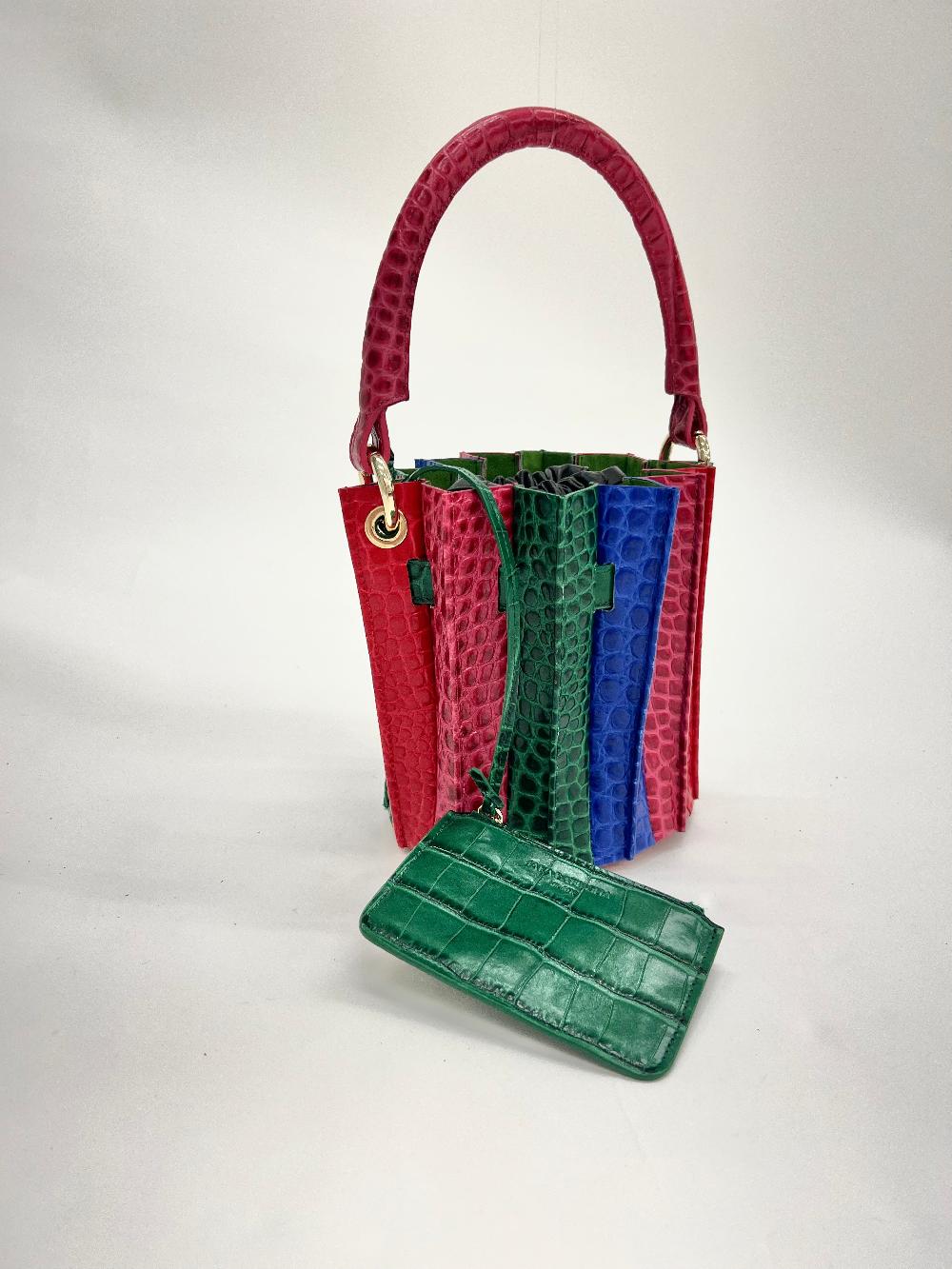 Sara Battaglia Plissé Mini Bucket