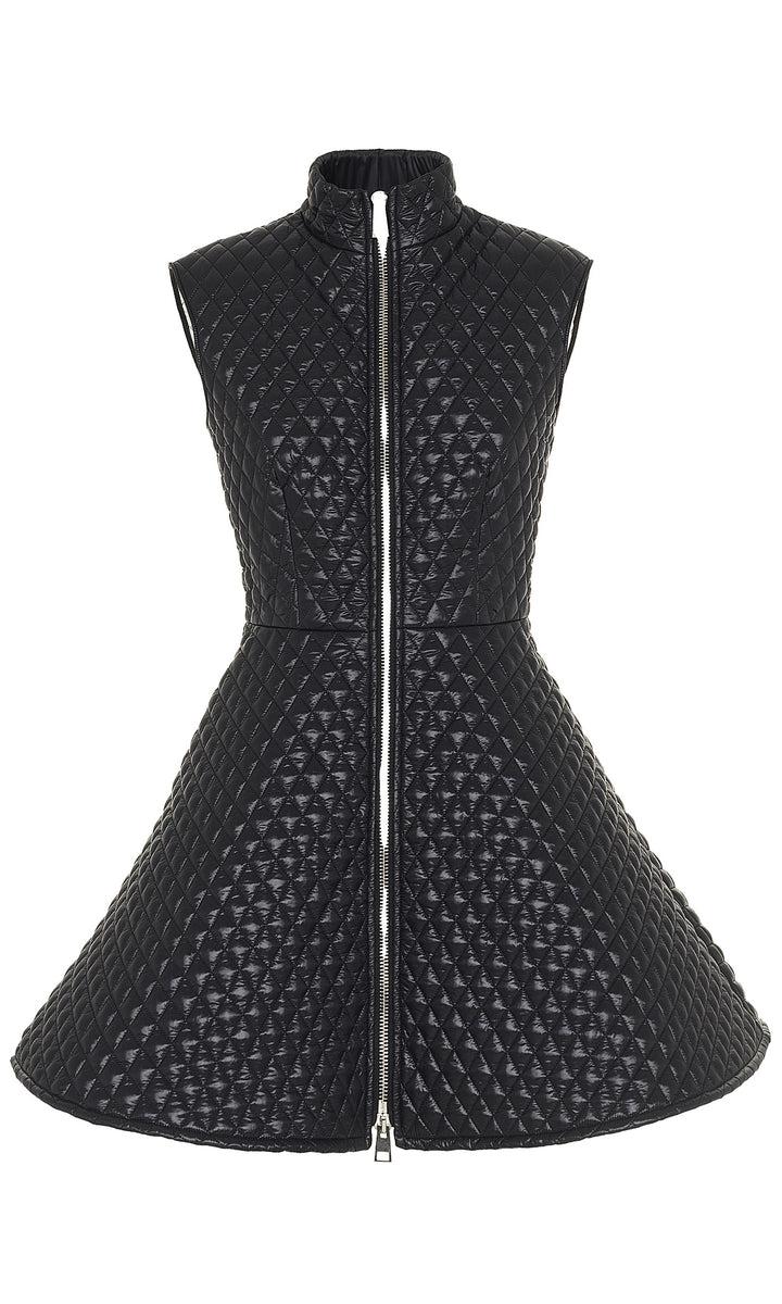 Sara Battaglia Quilted Mini Dress