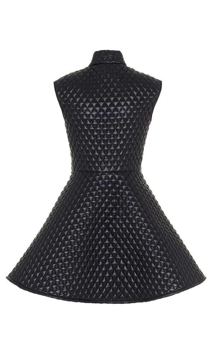 Sara Battaglia Quilted Mini Dress
