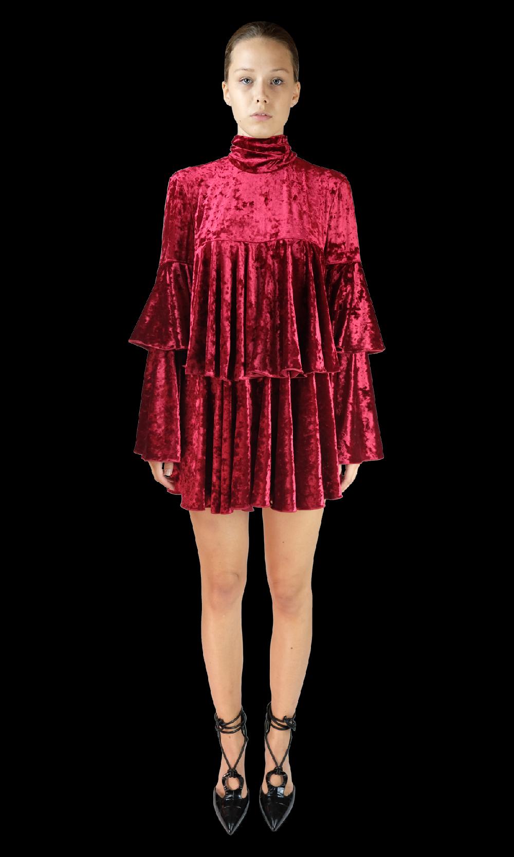 Sara Battaglia Ruffles Dress