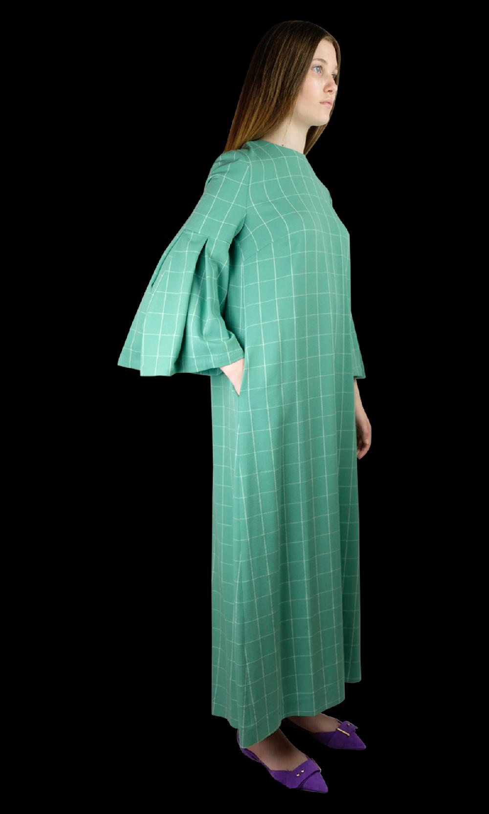 Sara Battaglia Salvia Dress