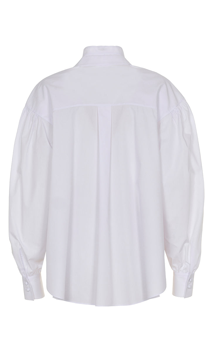 Sara Battaglia Shirt With Puffy Sleeves