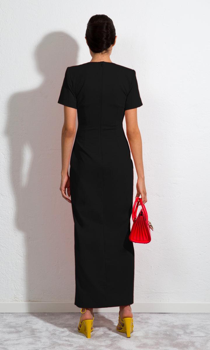 Sara Battaglia Slit Dress