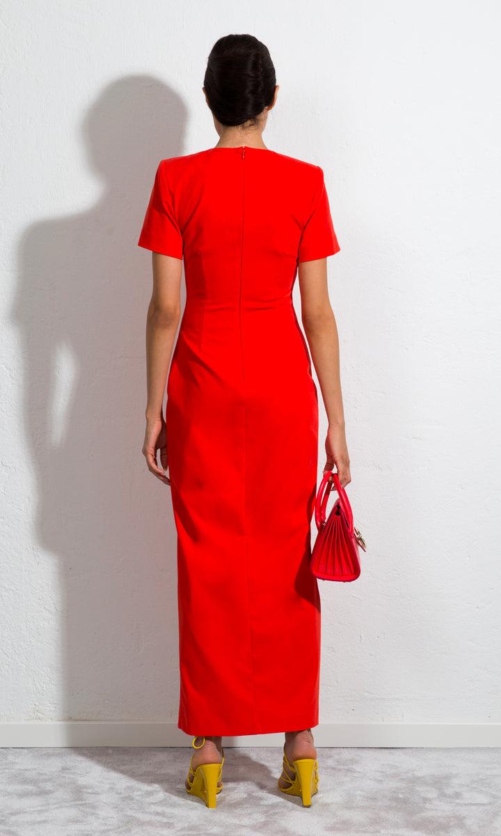 Sara Battaglia Slit Dress