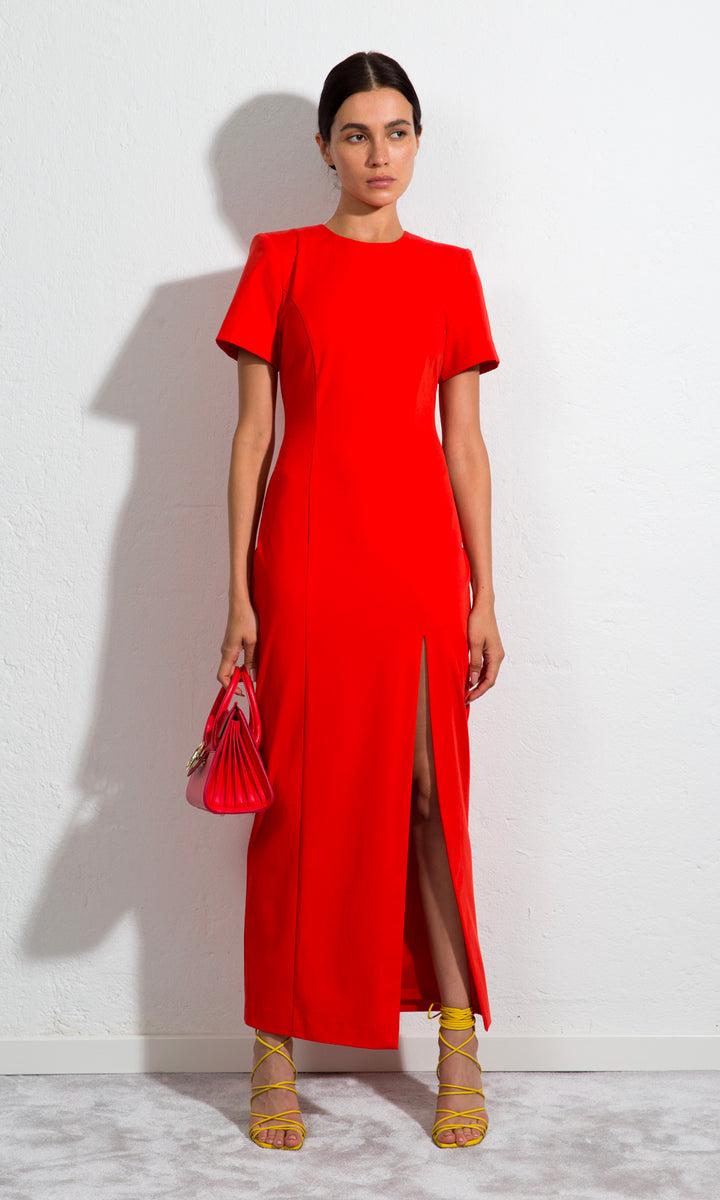 Sara Battaglia Slit Dress