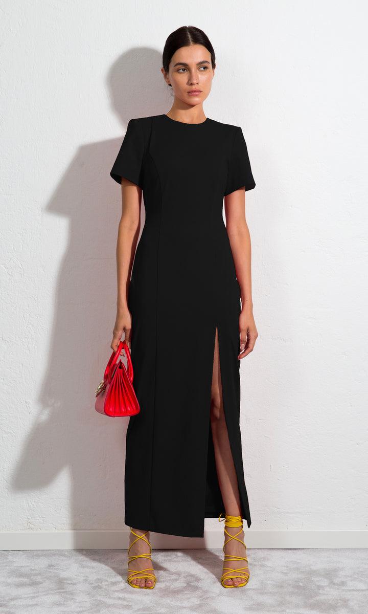 Sara Battaglia Slit Dress