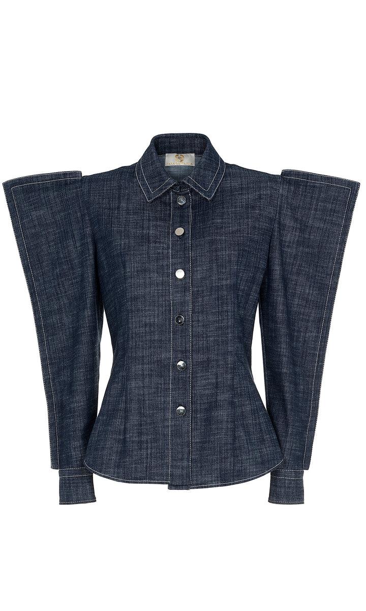 Sara Battaglia Squared Wings Shirt