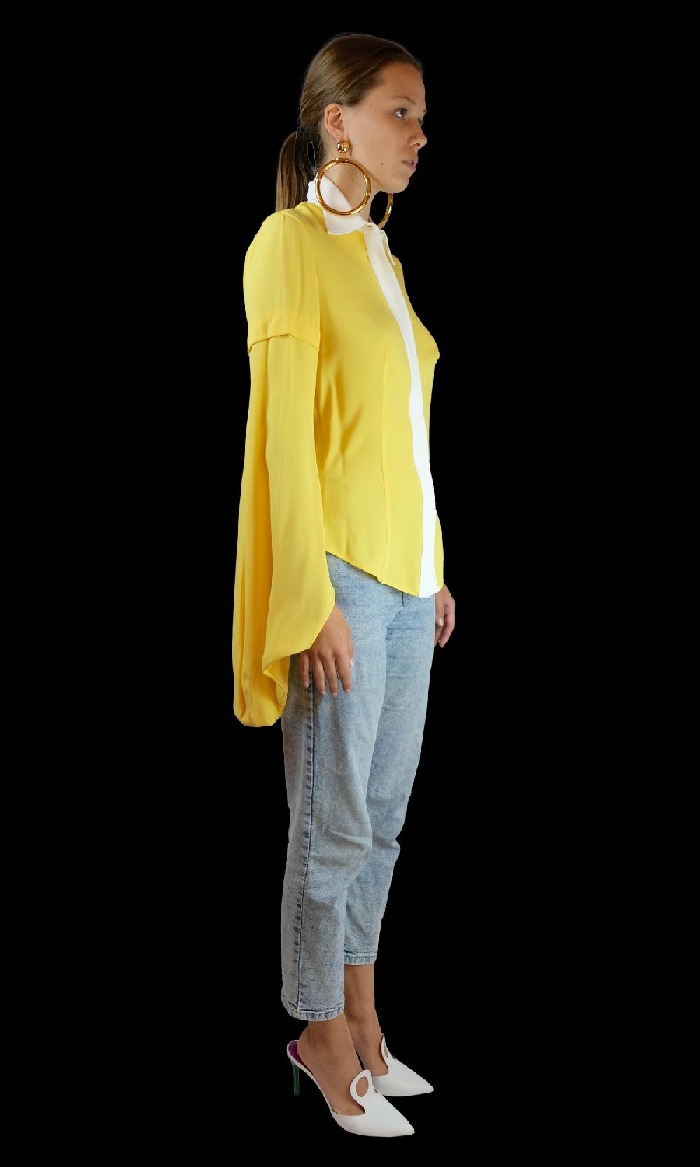 Sara Battaglia Yellow Shirt