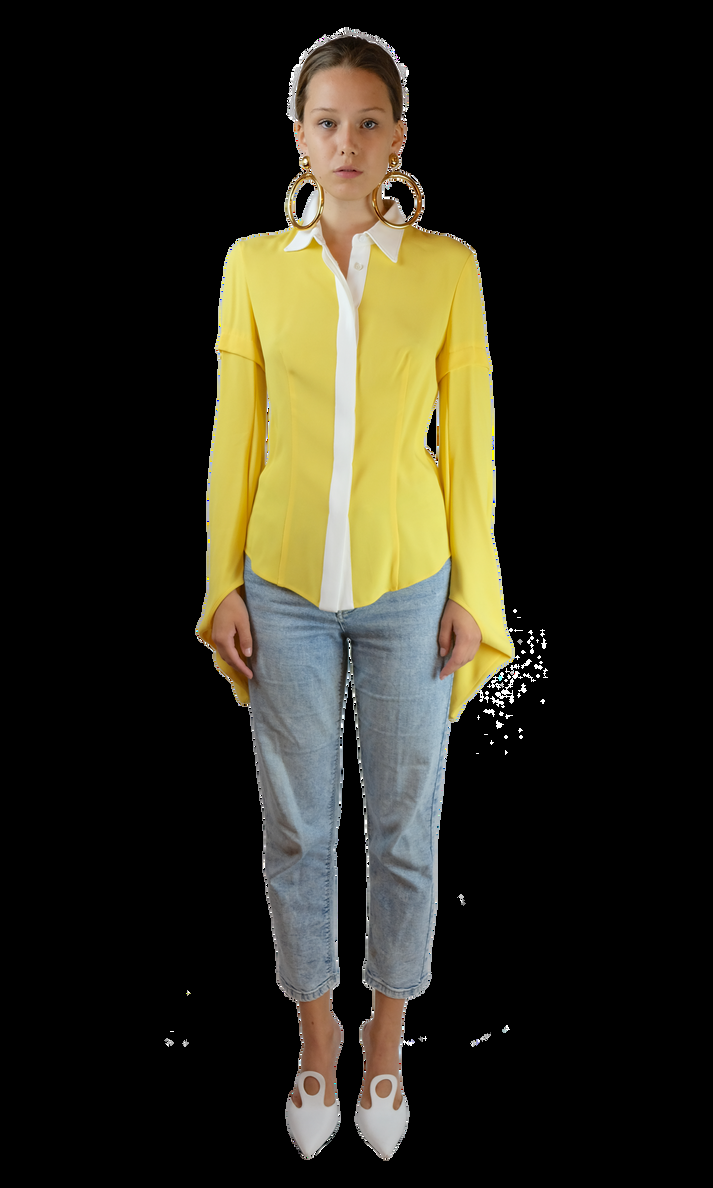 Sara Battaglia Yellow Shirt