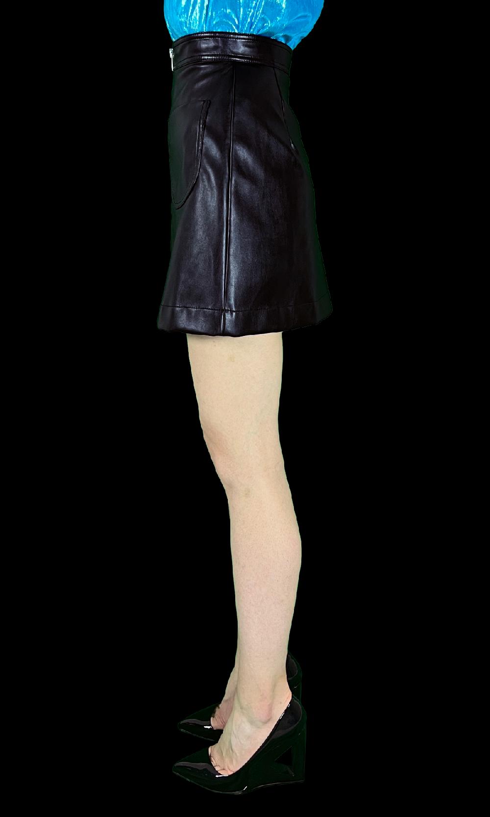 Sara Battaglia Zip Mini Skirt