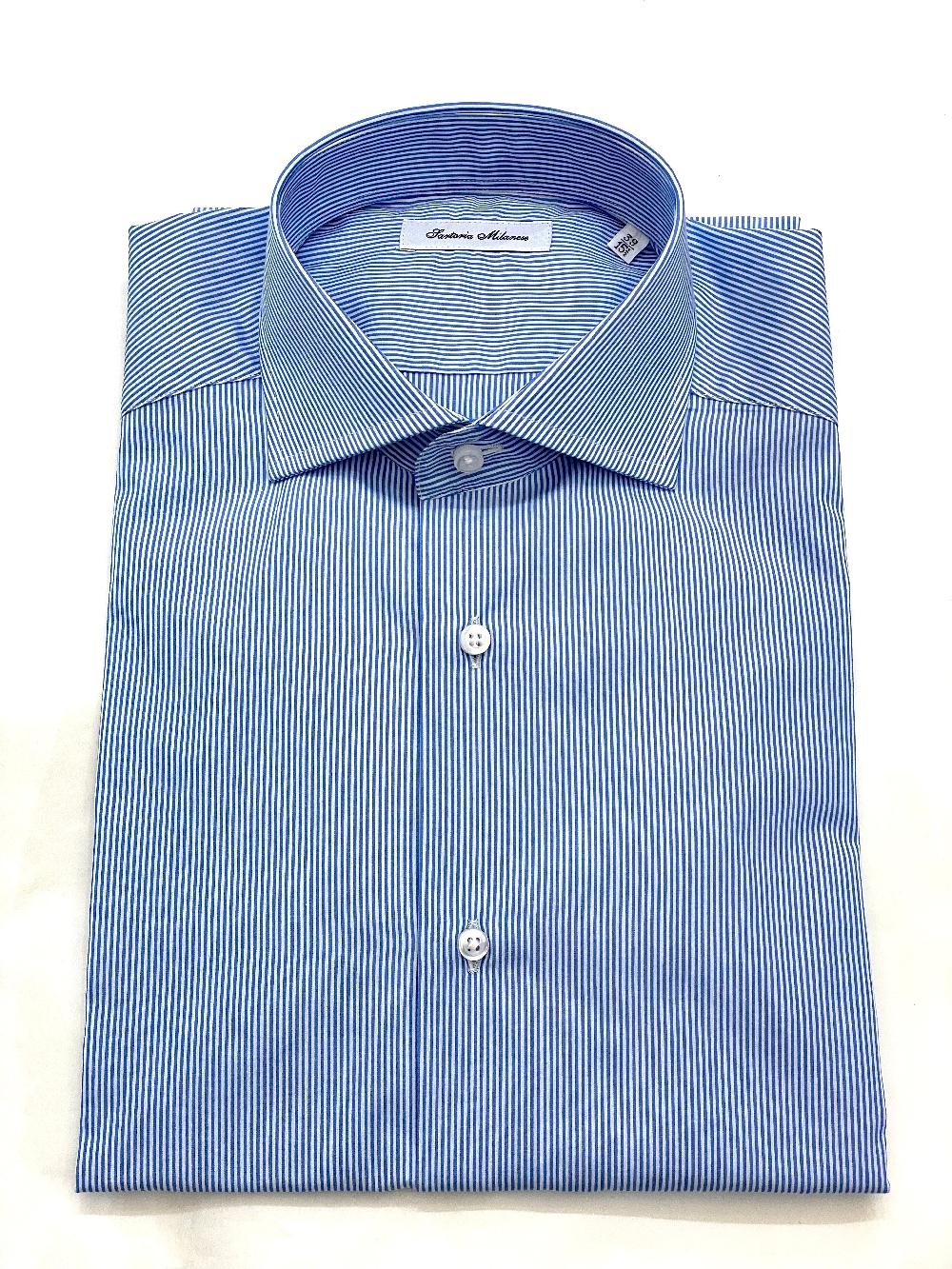 Sartoria Milanese Camicia Regular cotone popeline rigato personalizzabile