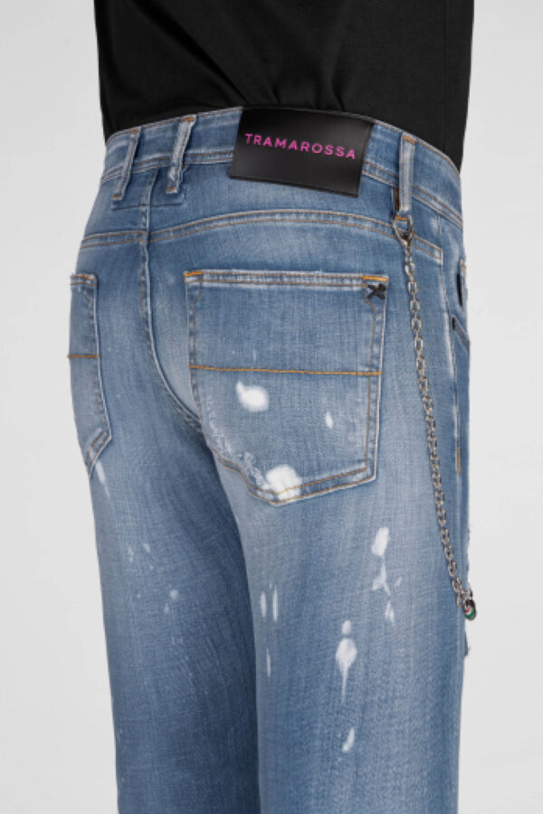 Sartoria Tramarossa JEANS 1980 SLIM IN DENIM STRETCH BLU MEDIO