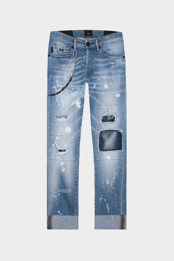 Sartoria Tramarossa JEANS 1980 SLIM IN DENIM STRETCH BLU MEDIO