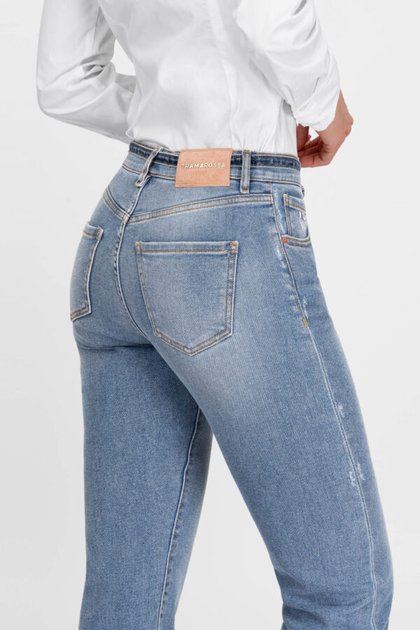 Sartoria Tramarossa JEANS AMERICA SLIM IN DENIM BLU MEDIO