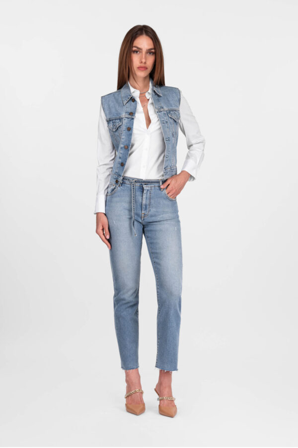 Sartoria Tramarossa JEANS AMERICA SLIM IN DENIM BLU MEDIO